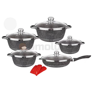 12 pcs aluminium cooking pan set pots cookware ...