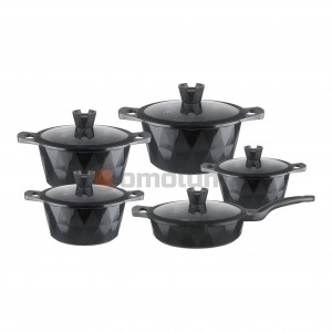 10PCS non stick Aluminum pot set