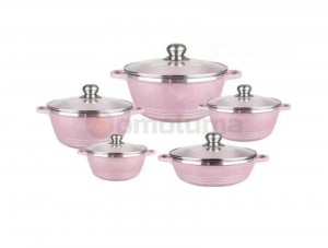 10Pcs Stainless Steel Cookware Set With Glass Lid Professional Stainless Steel Cookware Kitchenware And Cookware