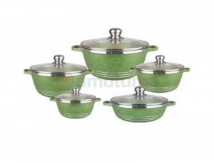 10Pcs Stainless Steel Cookware Set With Glass Lid Professional Stainless Steel Cookware Kitchenware And Cookware