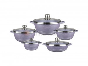 10Pcs Stainless Steel Cookware Set With Glass Lid Professional Stainless Steel Cookware Kitchenware And Cookware