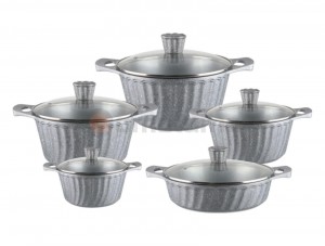 Bosch unique new 10 pcs die-cast Aluminum Kitchen cookware sets nonstick Ceramic cooking pot