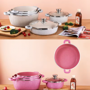 High Cost Performance Cookware Sets Non Stick Aluminum Cooking Pot Set Soup Frying Pan Set NonStick Cookware