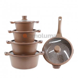 Popular 20-32cm Soup Pot 28cm Deep Frying Pan Non Stick Cookware Set Die Casting Aluminium Cook Pot