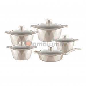 10PCS non stick Aluminum pot set