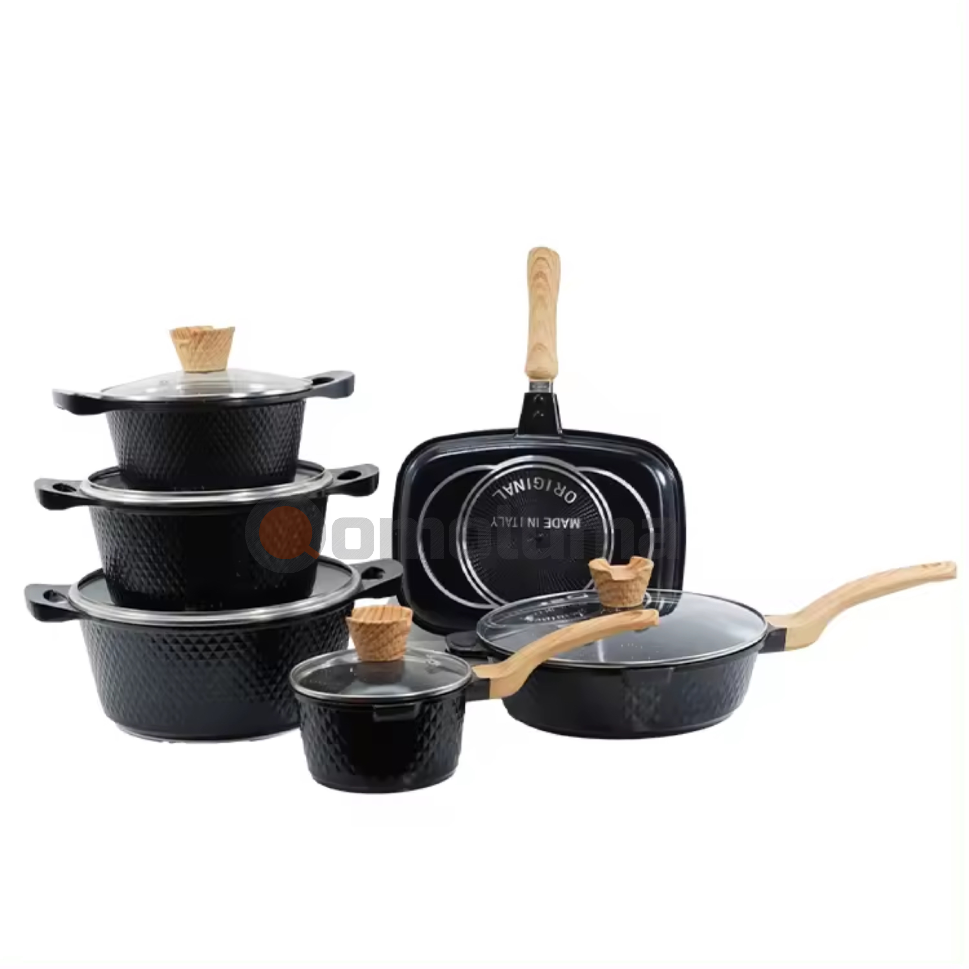 Casserole Pot Cookware Sets granite Aluminum Co...