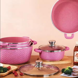 High Cost Performance Cookware Sets Non Stick Aluminum Cooking Pot Set Soup Frying Pan Set NonStick Cookware